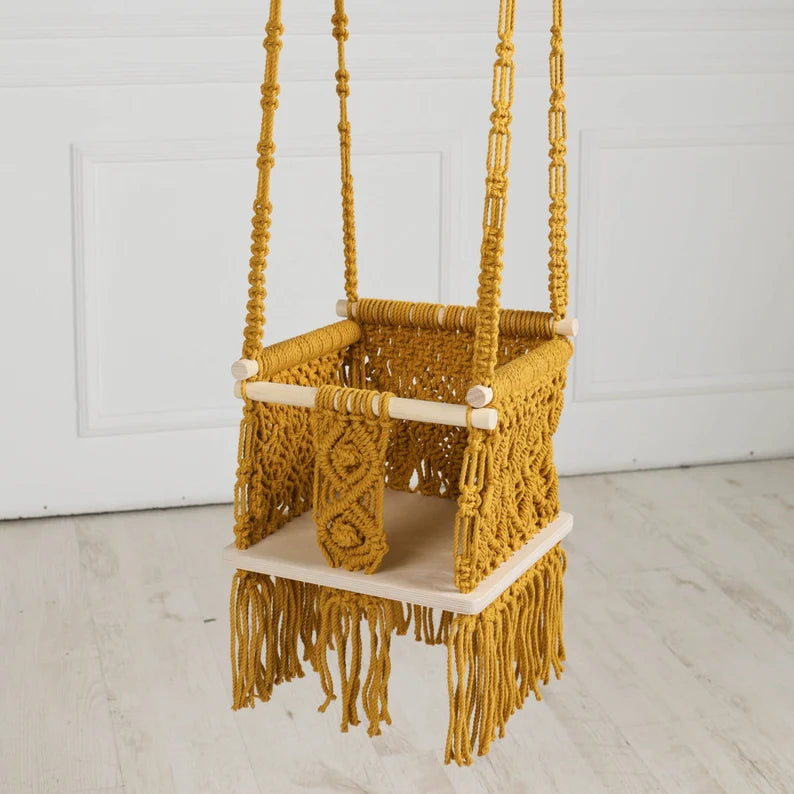 Macrame Swing Chair For Babies - Leechoo